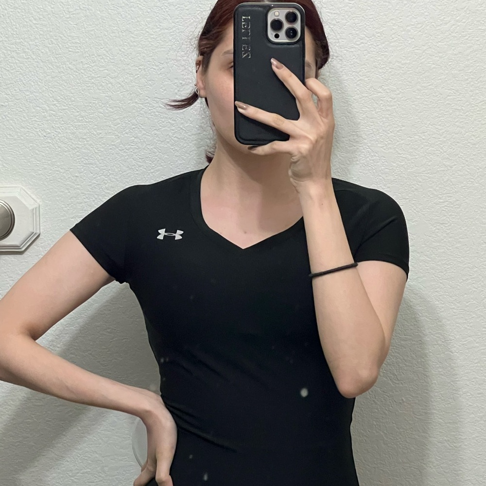 Under Armour Black Fitted Short Sleeve Tee